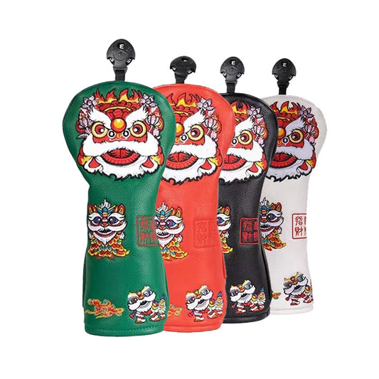 FUMI Golf Club Covers - PU Waterproof Head Covers - 1 Wood Cover, 3, 5 Fairway Wood Covers