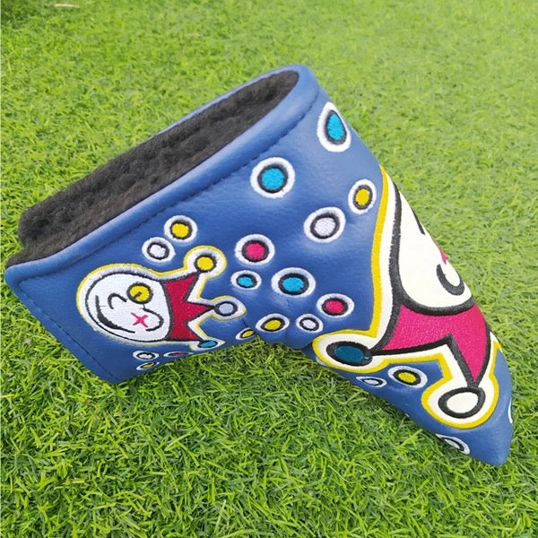 Golf PU Club Covers - Clown Putter Cover - L-Shaped and Straight Stripe Golf Protection Cover