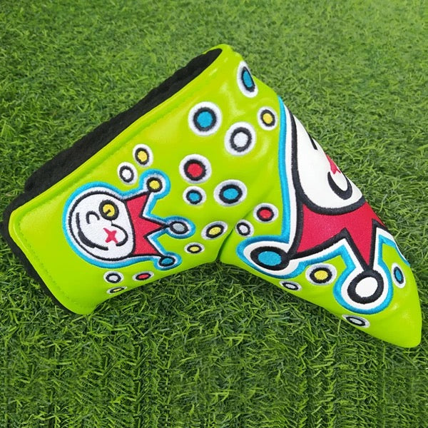 Golf PU Club Covers - Clown Putter Cover - L-Shaped and Straight Stripe Golf Protection Cover