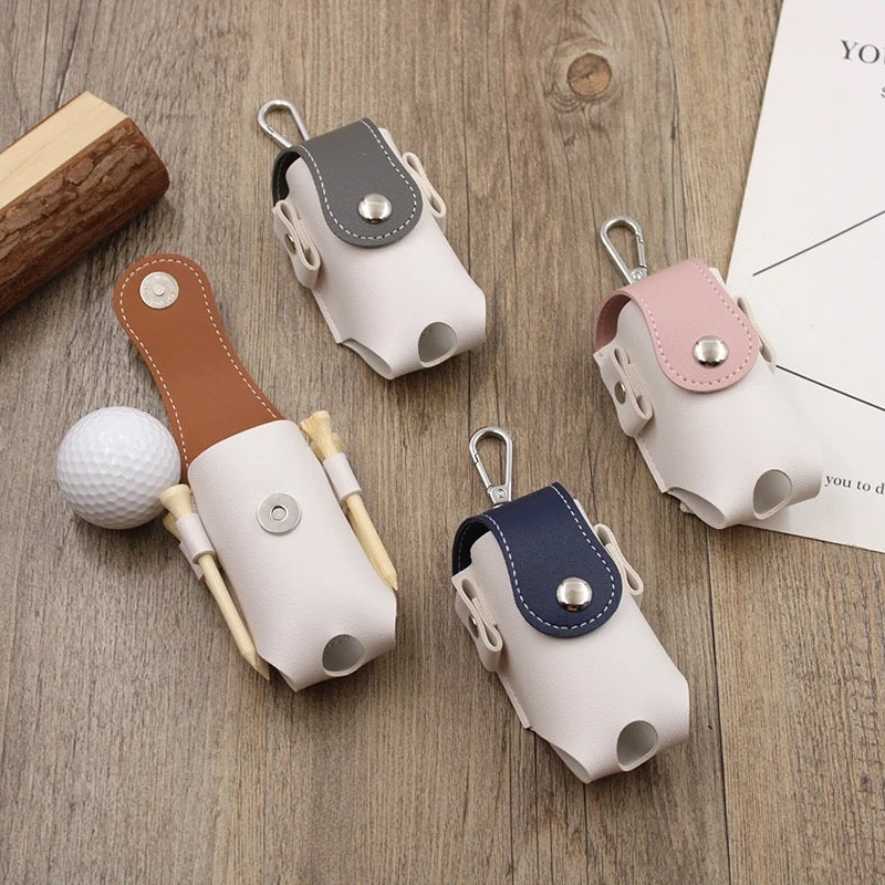 Leather Golf Ball Bag