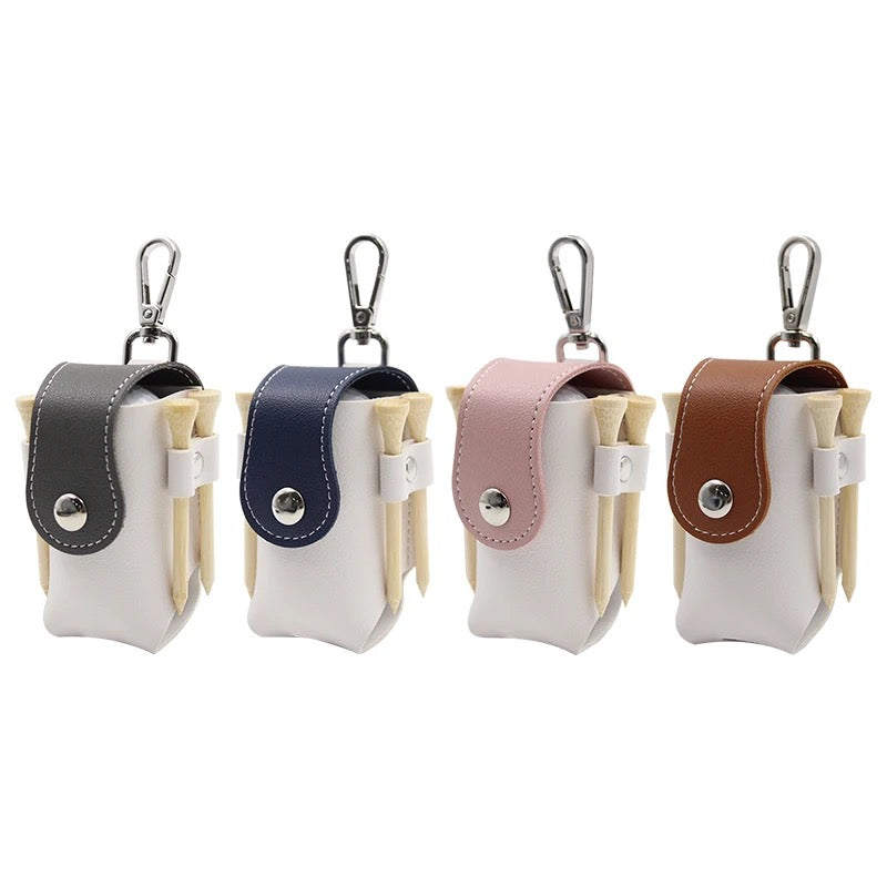 Leather Golf Ball Bag