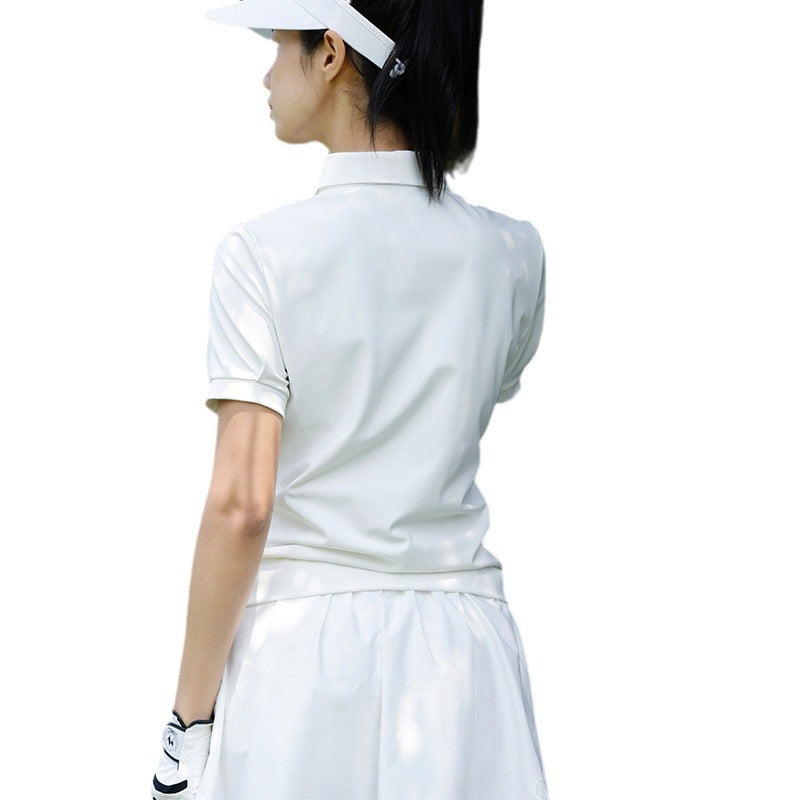 Women's White Golf Skirt Suit Set